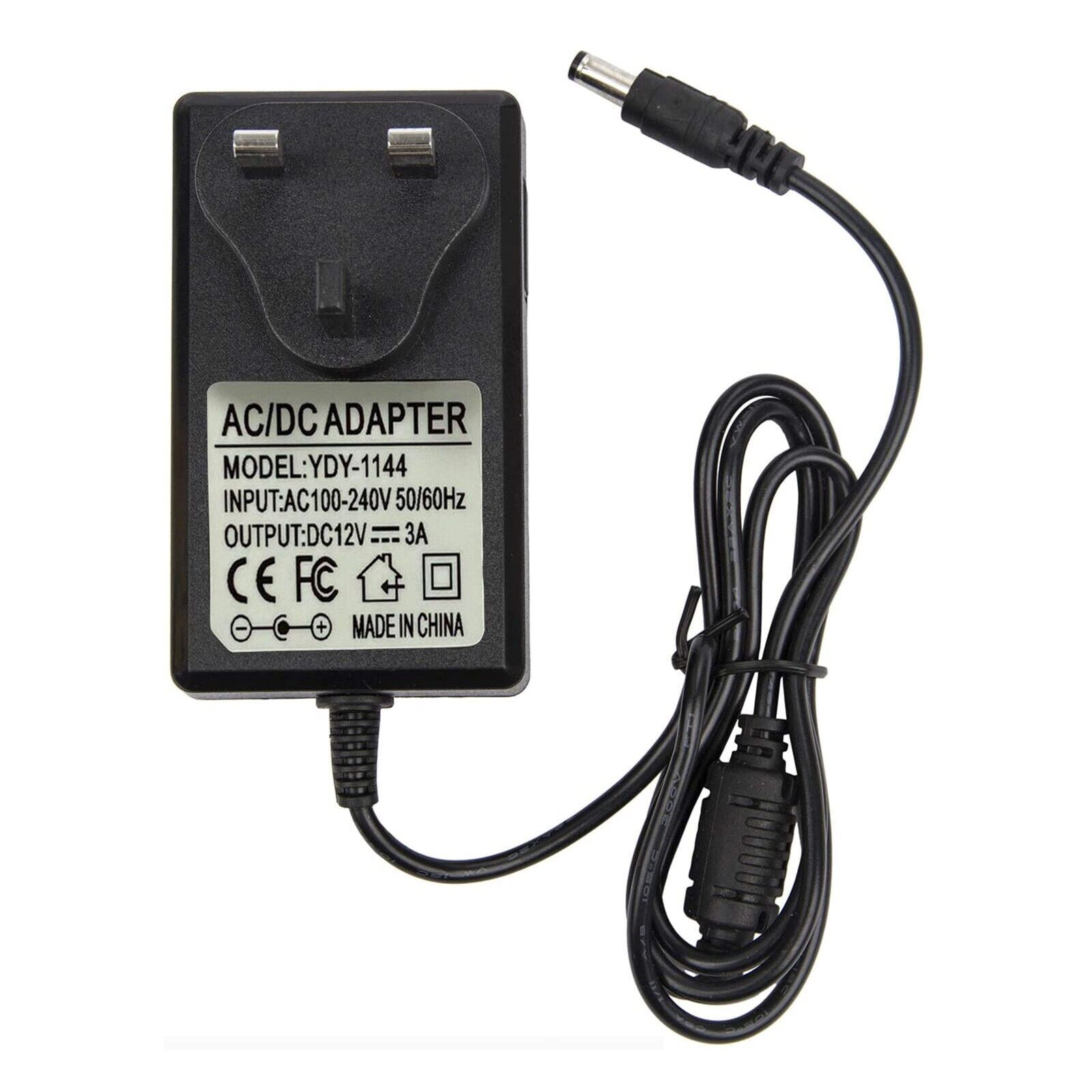 *Brand NEW* 220V 12V 3A AC/DC Adapter For YDY-1144 LED Strip CCTV Camera Power Supply Charger - Click Image to Close